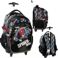 Ilustracja produktu Paso Plecak Szkolny Na Kółkach Spider Man Black SP25WW-997