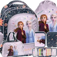 Ilustracja produktu Paso Zestaw Szkolny 4el. Disney Frozen Różowy Plecak  DF25BB-260 + Piórnik DF25BB-P001 + Worek DF25BB-712 + Torba DF25BB-074