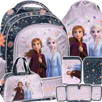 Ilustracja produktu Paso Zestaw Szkolny 4el. Disney Frozen Różowy Plecak DF25BB-260 + Piórnik DF25BB-P001BW + Worek DF25BB-712 + Torba DF25BB-074