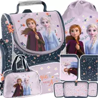 Ilustracja Paso Zestaw Szkolny 4el. Disney Frozen Różowy Tornister DF25BB-525 + Piórnik DF25BB-P001BW + Worek DF25BB-712 + Torba DF25BB-074