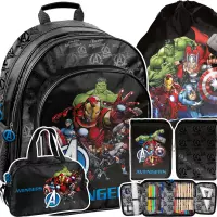 Ilustracja produktu  Paso Zestaw Szkolny 4el. Avengers Plecak AV25LL-090 + Piórnik AV25LL-P001 + Worek AV25LL-712 + Torba AV25LL-074