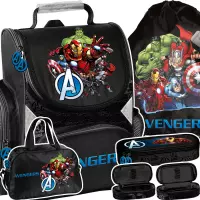 Ilustracja produktu Paso Zestaw Szkolny 4el. Avengers Tornister AV25LL-525 + Piórnik AV25LL-013 + Worek AV25LL-712 + Torba AV25LL-074