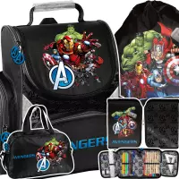 Ilustracja produktu Paso Zestaw Szkolny 4el. Avengers Tornister AV25LL-525 + Piórnik AV25LL-P001 + Worek AV25LL-712 + Torba AV25LL-074