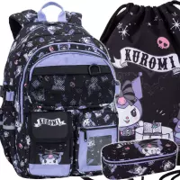 Ilustracja produktu CoolPack Zestaw Szkolny Kuromi 3el. Plecak Sully F154031 + Worek F054031 + Piórnik F062031