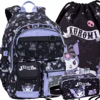 Ilustracja produktu CoolPack Zestaw Szkolny Kuromi 3el. Plecak Sully F154031 + Worek F054031 + Piórnik F060031