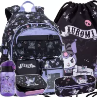 Ilustracja produktu CoolPack Zestaw Szkolny Kuromi 5el. Plecak Sully F154031 + Worek F054031 + Piórnik F062031 + 14003PTR + 14041PTR