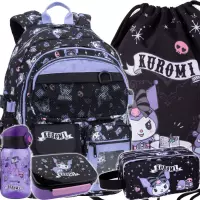 Ilustracja CoolPack Zestaw Szkolny Kuromi 5el. Plecak Sully F154031 + Worek F054031 + Piórnik F060031 + 14003PTR + 14041PTR