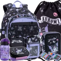Ilustracja produktu CoolPack Zestaw Szkolny Kuromi 5el. Plecak Sully F154031 + Worek F054031 + Piórnik F066031 + 14003PTR + 14041PTR