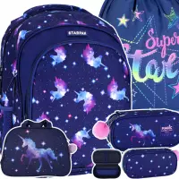 Ilustracja Zestaw Starpak 4el. Plecak Szkolny Galaxy Unicorn 492602 + Worek F159960+ Piórnik 531576 + Torba 531582 Ilustracja Zestaw Starpak 4el. Plecak Szkolny Galaxy Unicorn 492602 + Worek F159960+ Piórnik 531576 + Torba 531582