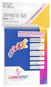 Ilustracja produktu Gamegenic: Japanese Size Prime Sleeves (62x89 mm)  - Koszulki na Karty - Blue - 60 szt.