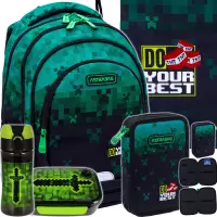 Ilustracja produktu AstraBag Zestaw Szkolny Do Your Best 5el. Plecak 502025016 + Worek 507025008 + Piórnik 503025020 + 558663 + 558656