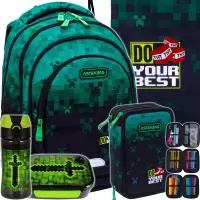Ilustracja produktu AstraBag Zestaw Szkolny Do Your Best 5el. Plecak 502025016 + Worek 507025008 + Piórnik 503025022 + 558663 + 558656