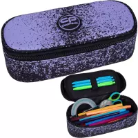 Ilustracja Coolpack Campus Piórnik Tuba Usztywniona z Organizerem Purple Dot F062976