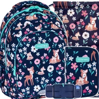 Ilustracja produktu AstraBag Zestaw Szkolny 3el. Plecak AB300 Baby Deer 502024086 + Worek 507024045 + Piórnik 503024048