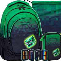 Ilustracja produktu AstraBag Zestaw Szkolny 3el Plecak AB330 Pixel Hero 502024095 + Worek 507024049 + Piórnik 503024056 