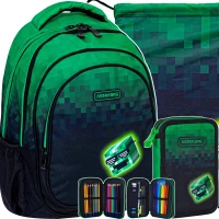 Ilustracja produktu AstraBag Zestaw Szkolny 3el Plecak AB300 Pixel Hero 502024096 + Worek 507024049 + Piórnik 503024056 