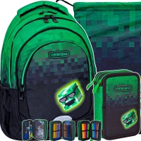 Ilustracja produktu AstraBag Zestaw Szkolny 3el Plecak AB330 Pixel Hero 502024095 + Worek 507024049 + Piórnik 503024057