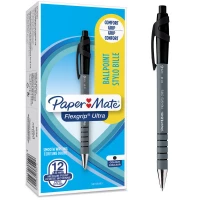 Ilustracja Paper Mate Długopis Automatyczny FlexGrip Ultra M 1.0 Czarny Display 12 Sztuk S0190393