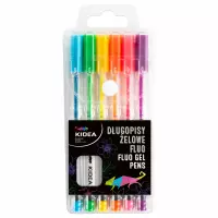 Ilustracja produktu Kidea Długopis Żelowy Fluo 6 Kolorów 571823