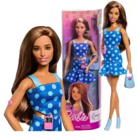 Ilustracja Mattel Barbie Lalka Fashionistas z Cukrzycą Typu 1 w Stroju w Kropki Ilustracja Mattel Barbie Lalka Fashionistas z Cukrzycą Typu 1 w Stroju w Kropki