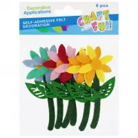 Ilustracja Craft With Fun Naklejki Filcowe Kwiaty 579898  
