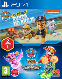 Ilustracja produktu Psi Patrol 2 Gry w 1 (Rusza do akcji & Kosmopieski ratują Zatokę Przygód) PL (PS4)