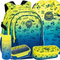 Ilustracja produktu CoolPack Zestaw Szkolny Football 2T 5el. Plecak F002339 + Worek F070339 + Piórnik F062339 + Z08339 + Z18339