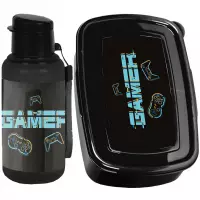 Ilustracja Paso Zestaw Śniadaniowy Gamer Bidon PP26GM-3030 +Śniadaniówka PP26GM-3022