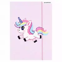Ilustracja produktu Starpak Teczka z Gumką Pixel Unicorn 583299