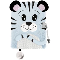 Ilustracja St. Majewski Pamiętnik z Kłódką 3D Włochacz Snow Tiger 657757