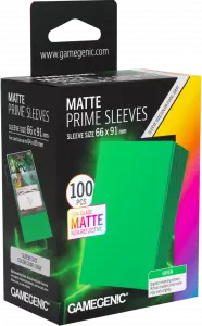 Ilustracja produktu Gamegenic: Matte Prime Sleeves (66x91 mm) - Green - 100 sztuk