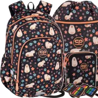 Ilustracja CoolPack Zestaw Szkolny Capybara 3el. Plecak Prime Pro F162937 + Worek F070937 + Piórnik F066937