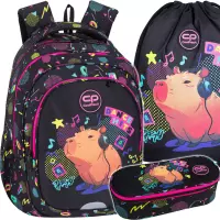 Ilustracja produktu CoolPack Zestaw Szkolny Capybara Music 3el. Plecak Fast F163961 + Worek F159961 + Piórnik F062961
