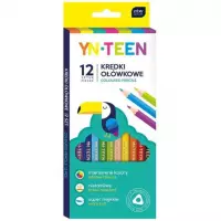 Ilustracja produktu Interdruk Kredki Ołówkowe Trójkątne Yn Teen 12 kolorów 259271