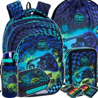 Ilustracja produktu CoolPack Zestaw Szkolny Gamer Chess 5el. Plecak Jerry F029964 + Worek F159964 + Piórnik F066964 + Z17964 + Z18964