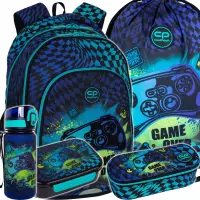 Ilustracja produktu CoolPack Zestaw Szkolny Gamer Chess 5el. Plecak Prime Pro F162964 + Worek F159964 + Piórnik F062964 + Z17964 + Z18964