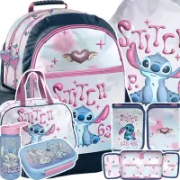 Ilustracja produktu Paso Zestaw Szkolny 6el.Stitch Serce Plecak DS26ZZ-116 + Piórnik DS26ZZ-P001BW + Worek DS26ZZ-712 + Torba DS26ZZ-074