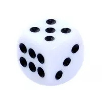 Ilustracja produktu Kość REBEL matowa 6 Ścian - 16 mm - Oczka - Biała