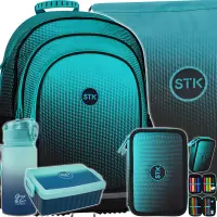 Ilustracja produktu Starpak Zestaw Szkolny 5el. Gradient Ocean Plecak 553167 + Worek 553170 + Piórnik 553172