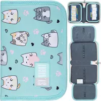 Ilustracja produktu St.Right Piórnik Dwuklapkowy bez Wyposażenia PC-03 Charming Cats 685095