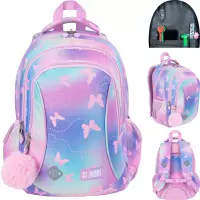Ilustracja produktu  St.Right Plecak Szkolny BP-26 Pink Butterflies 680007
