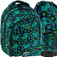 Ilustracja produktu AstraBag Zestaw Szkolny Game On 3el. Plecak AB300 502026020 + Worek 507026010 + Piórnik 503026028