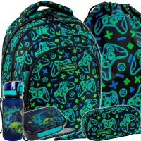 Ilustracja produktu AstraBag Zestaw Szkolny Game On 5el. Plecak AB300 502026020 + Worek 507026010 + Piórnik 503026030 + Z17964 + Z18964