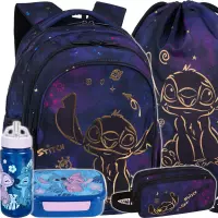 Ilustracja produktu CoolPack Zestaw Szkolny Stitch Gold 5el. Plecak Jerry F029948 + Worek F054948 + Piórnik F060948 + STLO9864