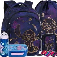 Ilustracja produktu CoolPack Zestaw Szkolny Stitch Gold 5el. Plecak Jerry F029948 + Worek F054948 + Piórnik F066948 + STLO9864