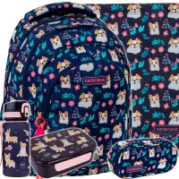 Ilustracja produktu AstraBag Zestaw Szkolny Dear Puppy 5el. Plecak AB330 502026010 + Worek 507026005 + Piórnik 503026017 + Z17933 + Z18933