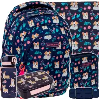 Ilustracja produktu AstraBag Zestaw Szkolny Dear Puppy 5el. Plecak AB330 502026010 + Worek 507026005 + Piórnik 503026014 + Z17933 + Z18933