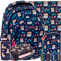 Ilustracja produktu AstraBag Zestaw Szkolny Dear Puppy 5el. Plecak AB330 502026010 + Worek 507026005 + Piórnik 503026015 + Z17933 + Z18933