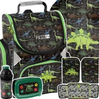 Ilustracja  Paso Zestaw Szkolny 5el Dino Small Tornister PP26DR-525 + Piórnik PP26DR-P001BW + Worek PP26DR-712 