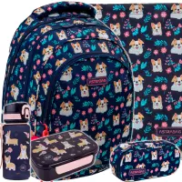 Ilustracja produktu AstraBag Zestaw Szkolny Dear Puppy 5el. Plecak AB300 502026011 + Worek 507026005 + Piórnik 503026017 + Z17933 + Z18933